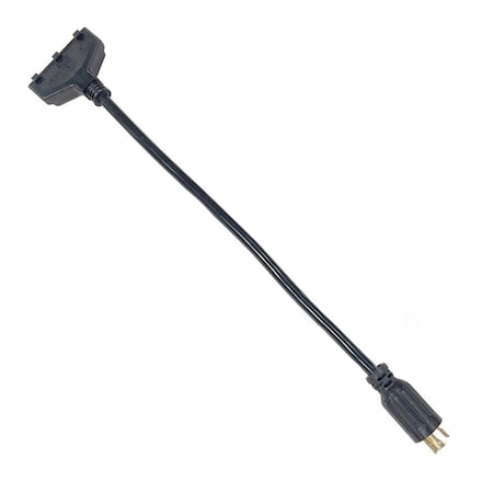 Superior Electric Outlet Tap, STW, 5-15R, L5-20P, 2 ft., Black SE1534